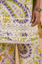 Designer cotton with lace detailing suit set