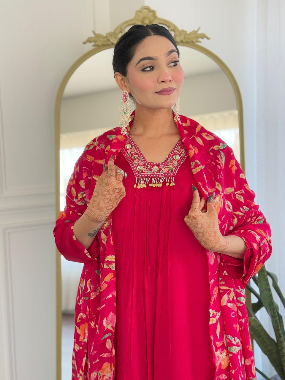 Beautiful chinon suit set