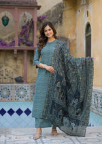 Designer cotton suit set with pocket