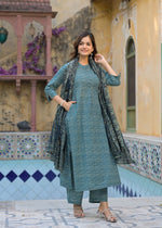 Designer cotton suit set with pocket