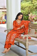 Pure Mul cotton embroidered lining full suit