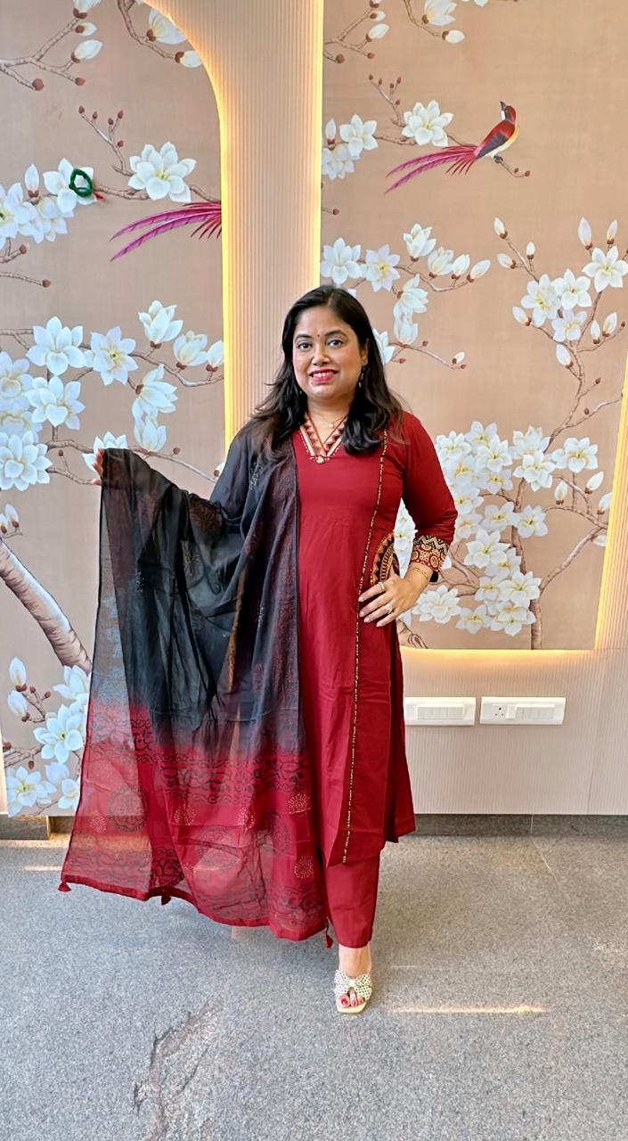 Smart cotton designer pocket suit set