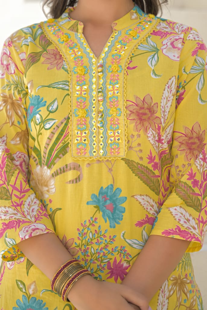 Pure cotton Afghani pant suit set