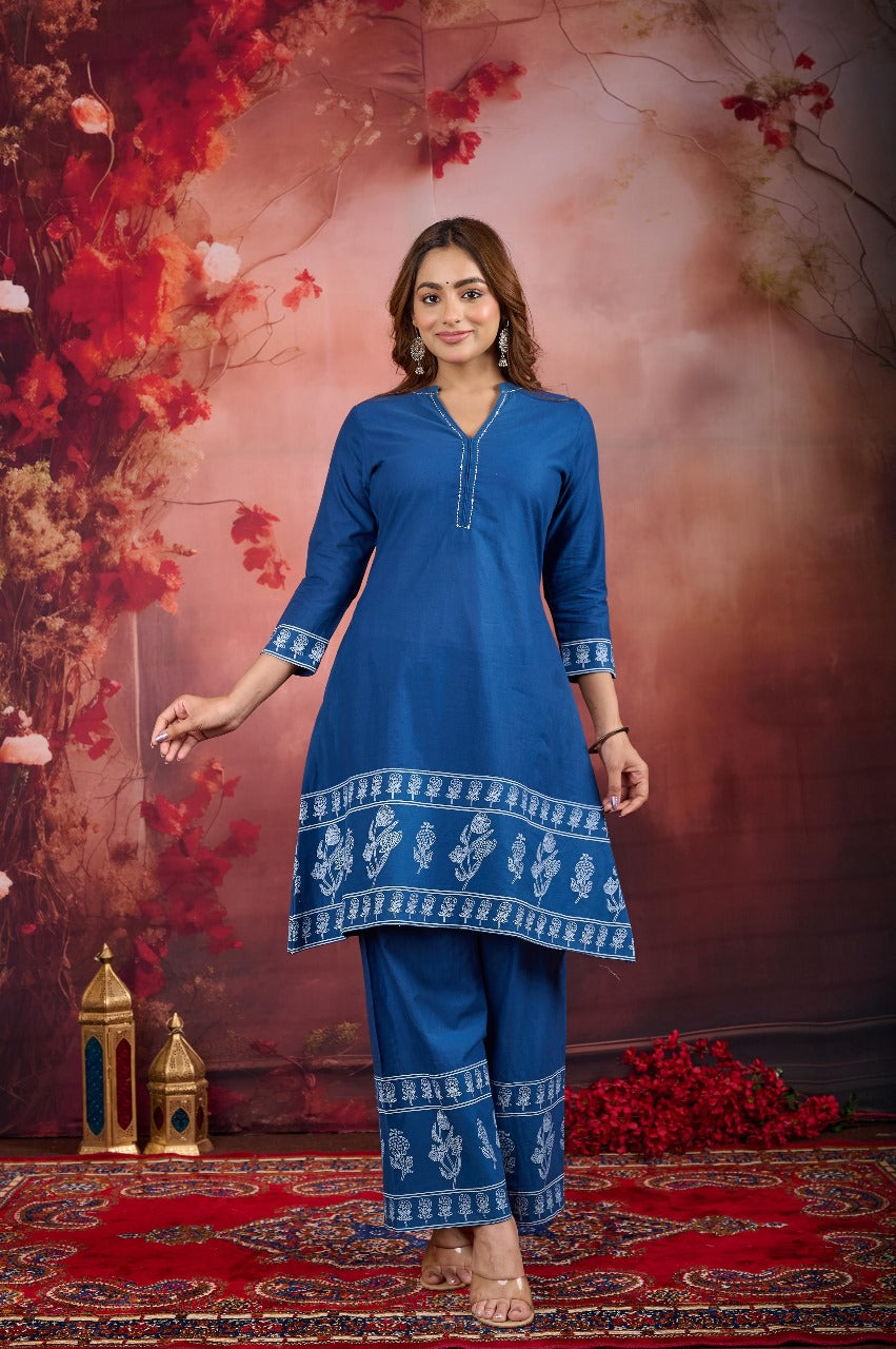 Pure denim cotton smart co ord