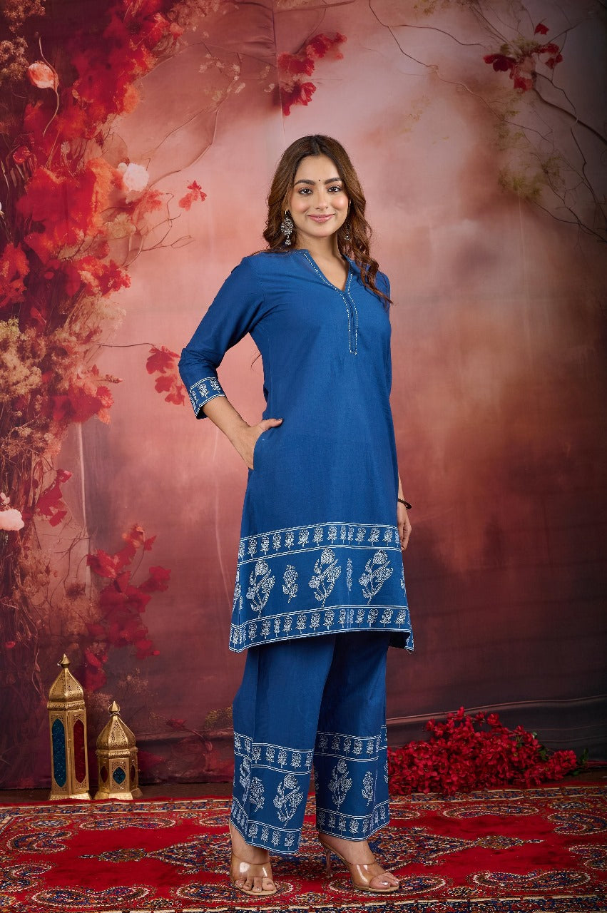 Pure denim cotton smart co ord