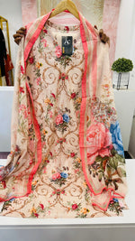 Beautiful cotton floral suit set in pink