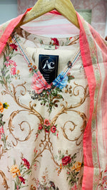 Beautiful cotton floral suit set in pink