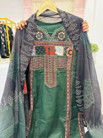 Beautiful green cotton suit set