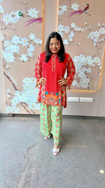 Super stylish n elegant crepe top and palazzo pant (loose fit- order a size down for your exact fit)