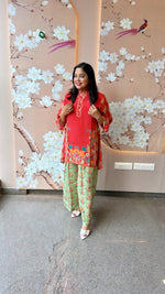 Super stylish n elegant crepe top and palazzo pant (loose fit- order a size down for your exact fit)