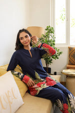 Wow cotton stylish co ord set in blue