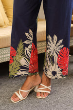 Wow cotton stylish co ord set in blue