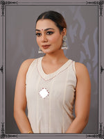 Stylish appliqué work n mirror work suit set