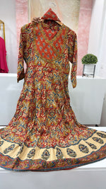 Kalamkari Angrakha cotton suit set