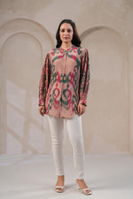 Smart Ikkat printed crepe short top