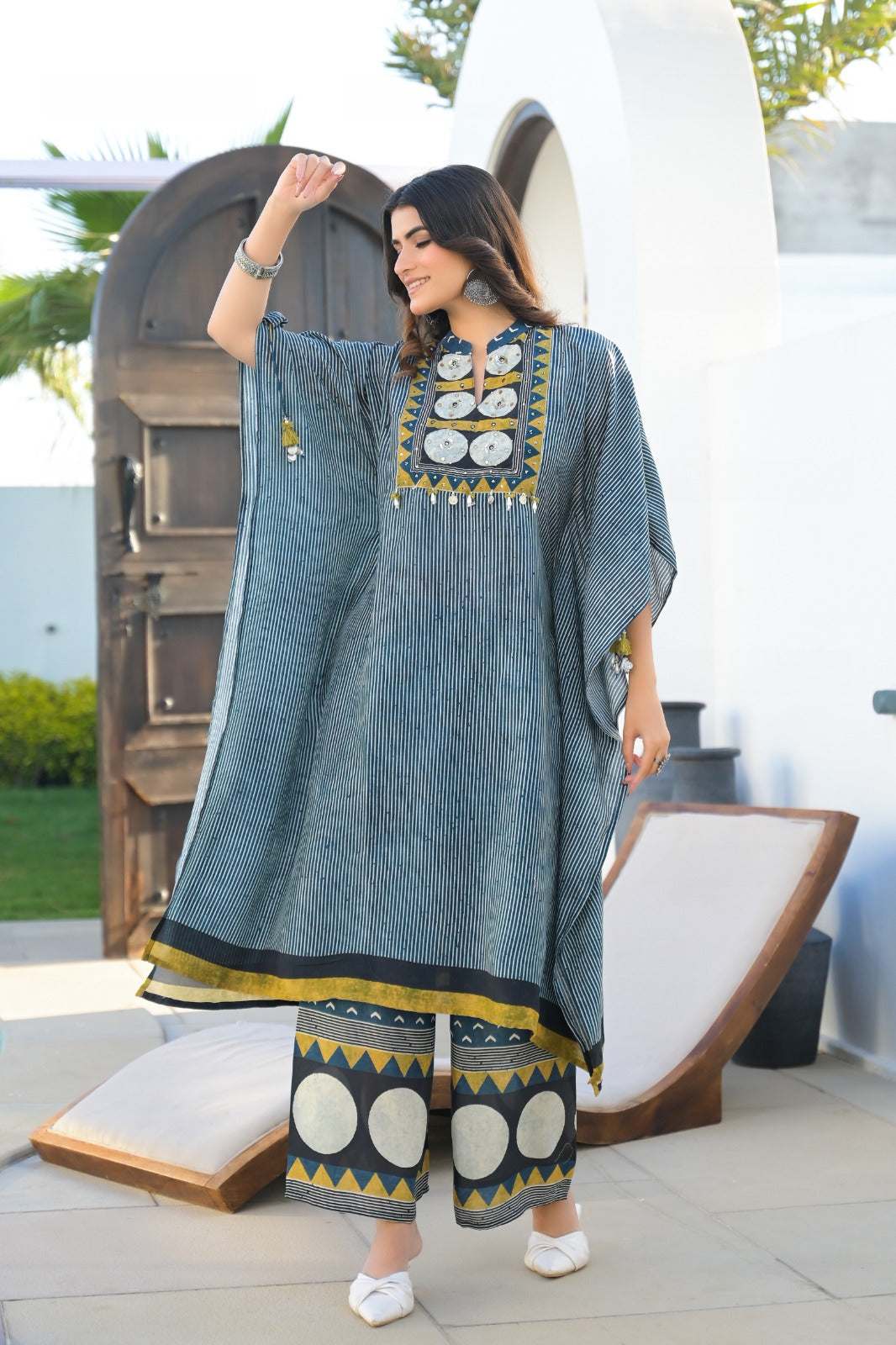 Pure Mul silk stylish Kaftan Set