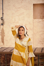 Premium cotton shivori kurta pant in yellow (no dupatta)