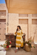 Premium cotton shivori kurta pant in yellow (no dupatta)