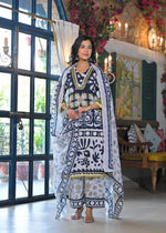 Pure cotton lace detailing suit set