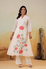 Mul Chanderi lining embroidered suit set