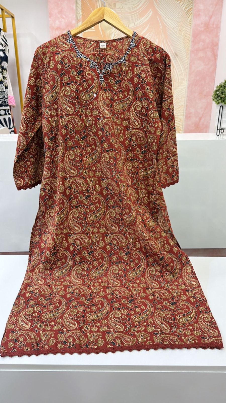Cotton ajrakh kurta pant