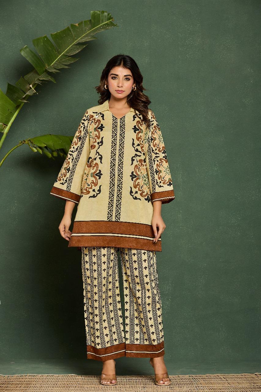 Smart cotton Kalamkari co ord set