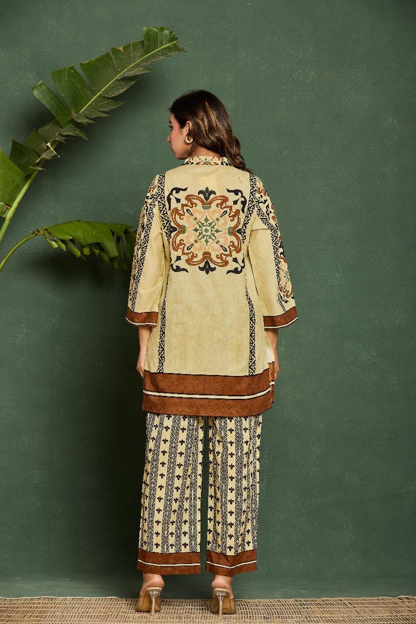 Smart cotton Kalamkari co ord set
