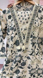 Pure cotton V neck suit set