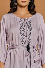 Heavy rayon embroidered dress