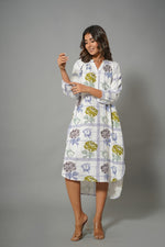 Beautiful cotton one piece high low shirt dress (loose fit)