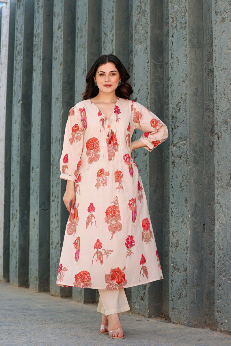 Designer premium cotton lining kurta pant with pockets