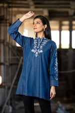 Beautiful embroidered denim dress