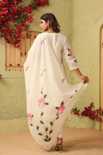 Beautiful ivory Mul Chanderi suit set