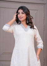 Smart appliqué work co ord set in blue ! Pretty one