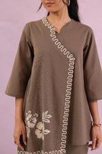 Cotton flap embroidered co ord set