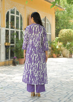 Cotton kurta pant in purple