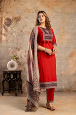 Maroon cotton suit set