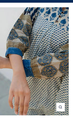Pure Mul silk stylish top in blue