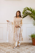 Muslin embroidered lining full suit set