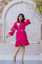 Brush painted one piece dress