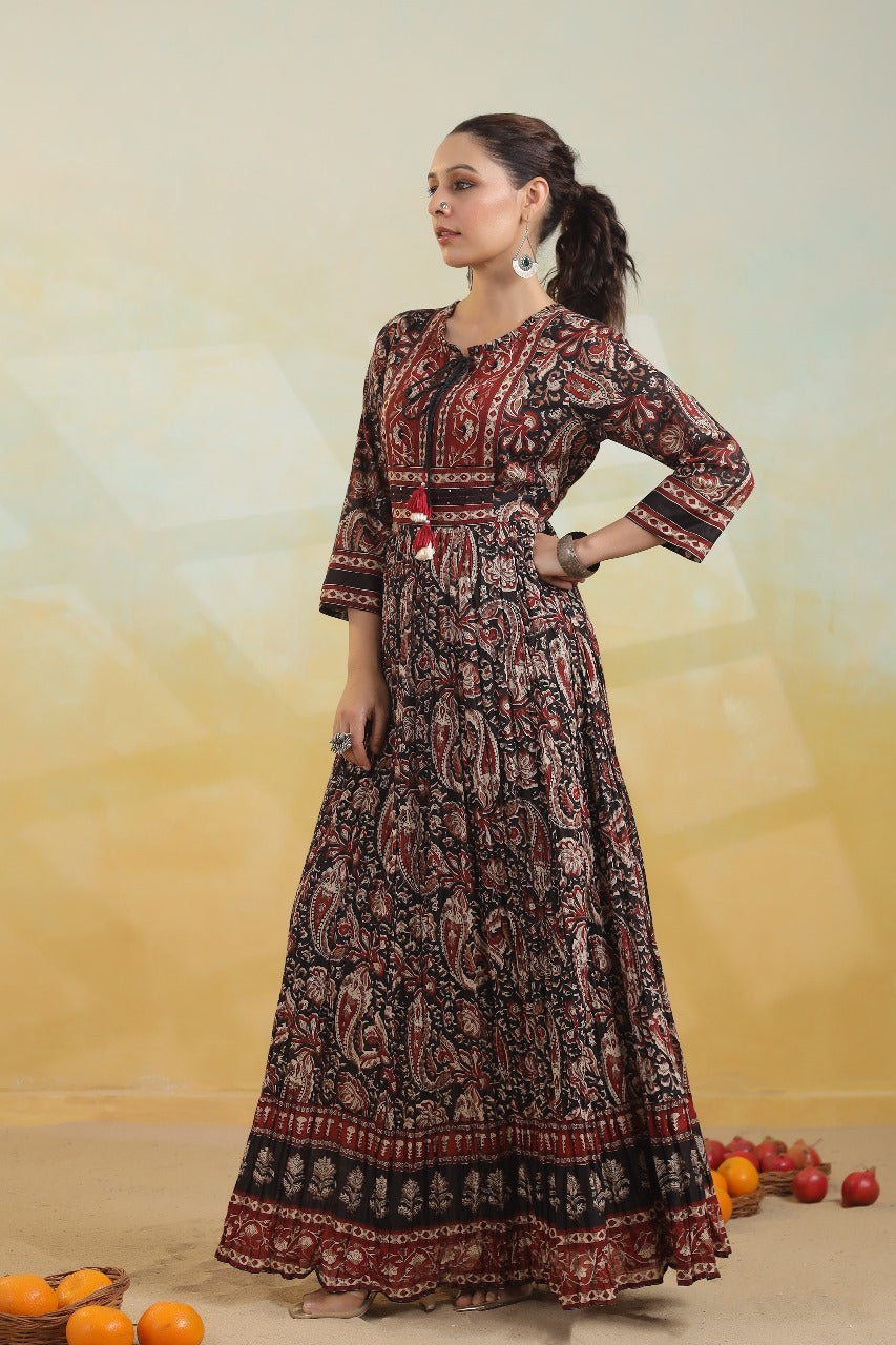 Beautiful cotton ajrakh gown
