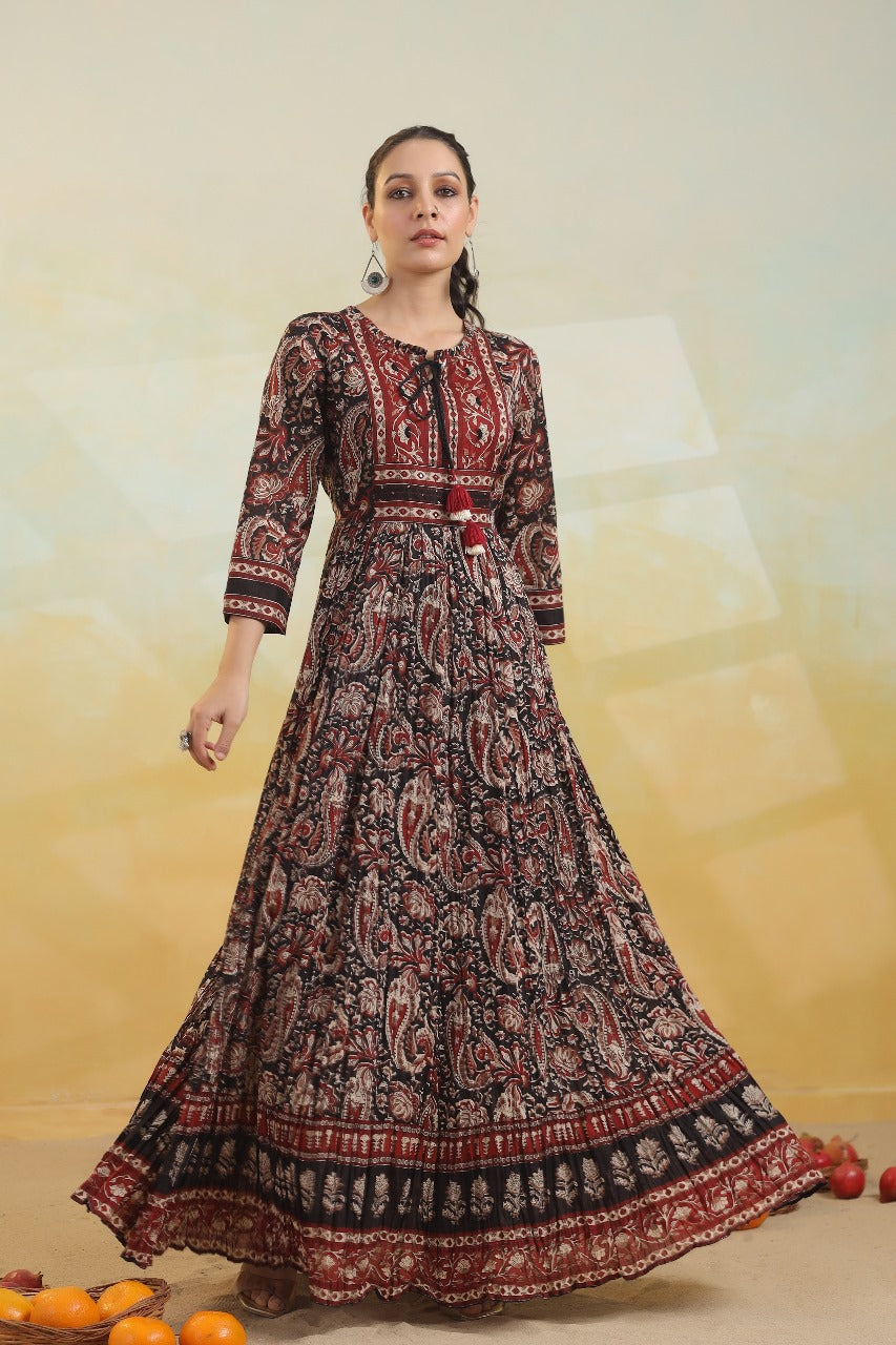 Beautiful cotton ajrakh gown