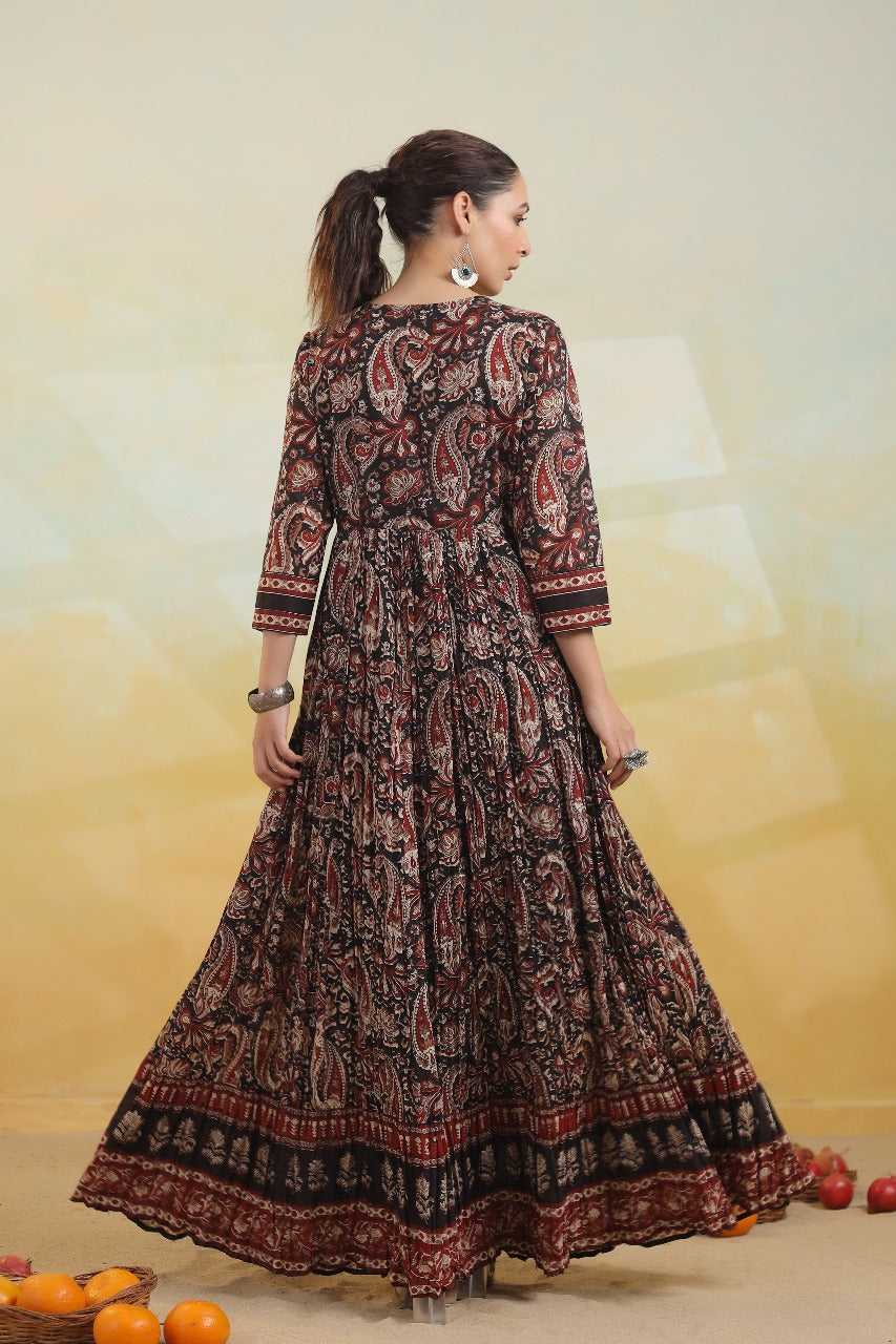 Beautiful cotton ajrakh gown