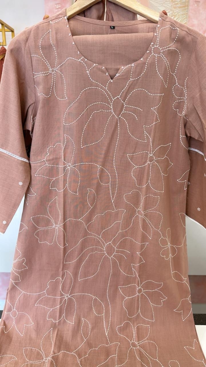 Fully embroidered cotton suit set!!