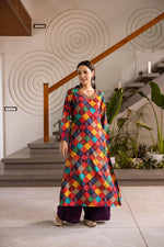 Multi colour heavy rayon kurta pant