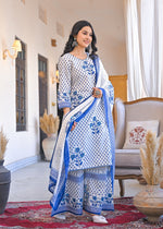 Premium cotton palazzo suit set