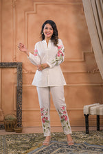 Smart cotton embroidered kurta pant