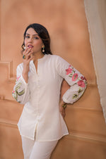 Smart cotton embroidered kurta pant
