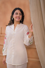 Smart cotton embroidered kurta pant