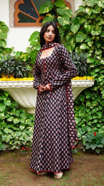 Designer black Anarkali suit set